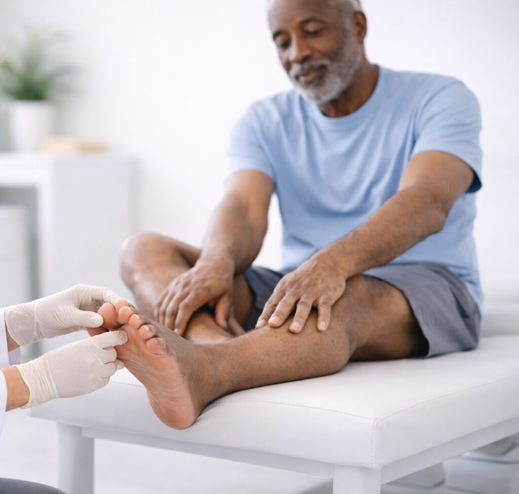 Diabetic foot wound care at TSB Podiatry Prosper TX