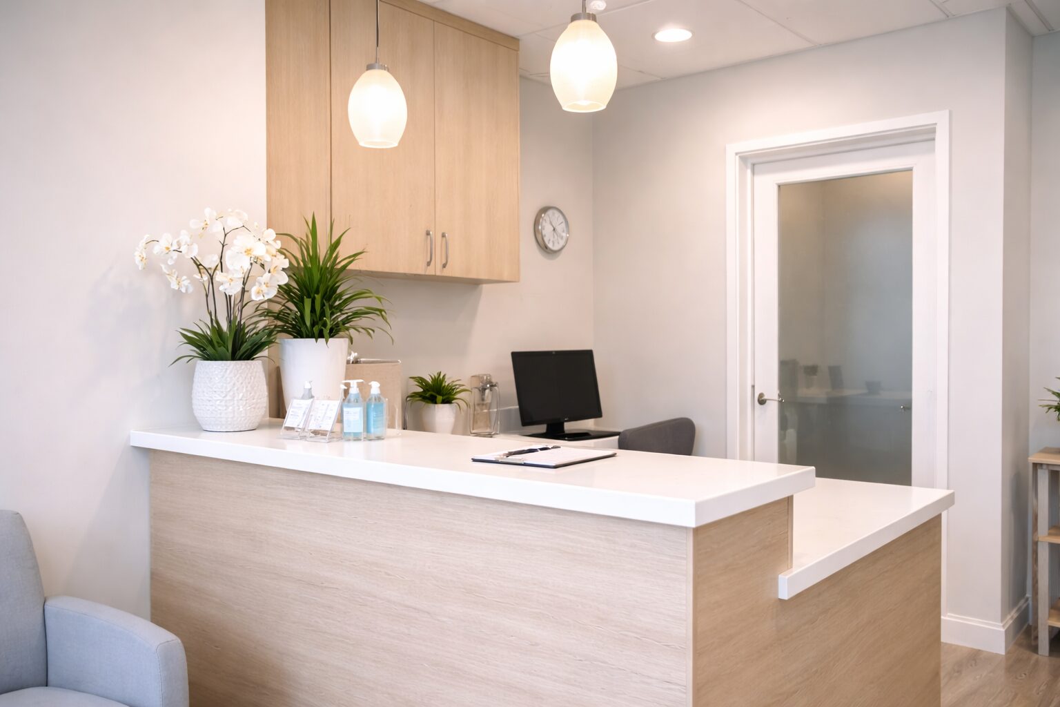 Modern podiatry clinic environment for patients visiting from McKinney